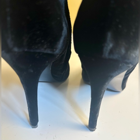 CHARLES DAVID Women's “Loretta” Black Velvet Pointy Toe Lace-Up Boots US 9/EU40 - Picture 7 of 15